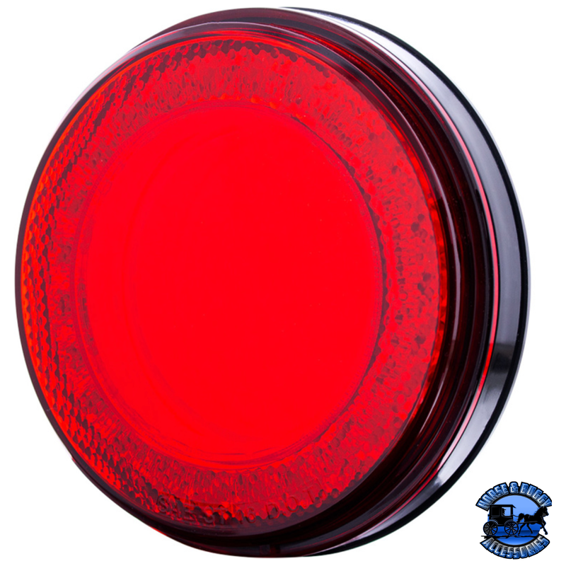 24 LED 4" ROUND MIRAGE LIGHT (STOP, TURN & TAIL) (Choose Lens) light Red,Clear Black