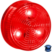 3 LED 2" ROUND LOW PROFILE LIGHT (CLEARANCE/MARKER) (Choose Grommet) LED Circular Light With,Without Red