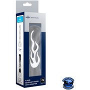 1/2"-13 THREAD ON FLAME GEARSHIFT KNOB - BLACK WITH CHROME FLAME #70567B Shift Cover Gray