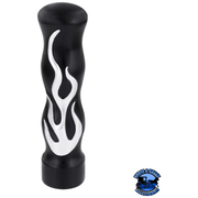 1/2"-13 THREAD ON FLAME GEARSHIFT KNOB - BLACK WITH CHROME FLAME #70567B Shift Cover Dark Slate Gray