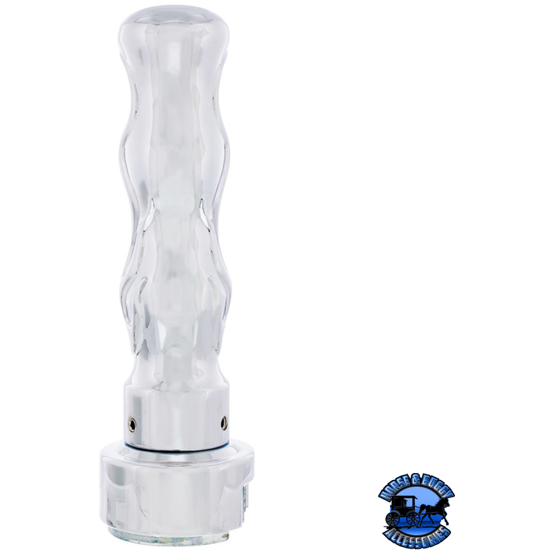 THREAD-ON FLAME GEARSHIFT KNOB WITH ADAPTER FOR EATON FULLER 13/15/18 SPEED (Choose Color) Shift Cover Chrome,Black Light Gray