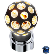 THREAD-ON PHOENIX STYLE BALL GEARSHIFT KNOB WITH LED 13/15/18 SPEED ADAPTER (Choose Finish) (Choose LED Color) Knob Matte Black / Amber,Matte Black / Blue,Matte Black / Red,Matte Black / White,Matte Black / Green,Matte Black / Purple,Clear Anodized / Amber,Clear Anodized / Blue,Clear Anodized / Red,Clear Anodized / White,Clear Anodized / Green,Clear Anodized / Purple Dark Slate Gray