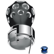 THREAD-ON PHOENIX STYLE BALL GEARSHIFT KNOB WITH LED 13/15/18 SPEED ADAPTER (Choose Finish) (Choose LED Color) Knob Matte Black / Amber,Matte Black / Blue,Matte Black / Red,Matte Black / White,Matte Black / Green,Matte Black / Purple,Clear Anodized / Amber,Clear Anodized / Blue,Clear Anodized / Red,Clear Anodized / White,Clear Anodized / Green,Clear Anodized / Purple Dark Slate Gray