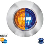 2 LED 3/4" MINI DUAL FUNCTION DOUBLE FURY LIGHT (CLEARANCE/MARKER) (Choose LED Color) Clearance Light Amber & Blue Light Gray