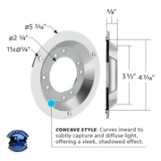 CHROME PLASTIC WATERMELON LIGHT SLEEPER BUNK LED ADAPTER-CONCAVE STYLEv #10514 WATERMELON Light Gray