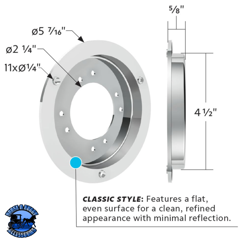 CHROME PLASTIC WATERMELON LIGHT SLEEPER BUNK LED ADAPTER-CLASSIC #10513 WATERMELON Light Gray