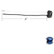 2 WIRE PIGTAIL WITH 2 PRONG VERTICAL STYLE PLUG-6" LEAD #34255P plug Lavender