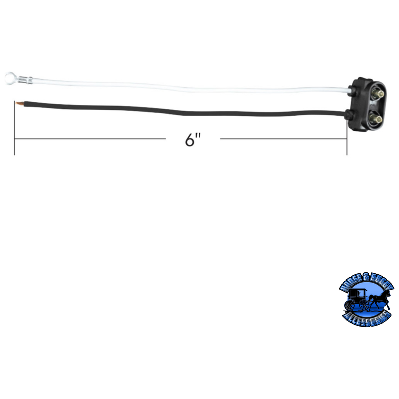 2 WIRE PIGTAIL WITH 2 PRONG VERTICAL STYLE PLUG-6" LEAD #34255P plug Lavender