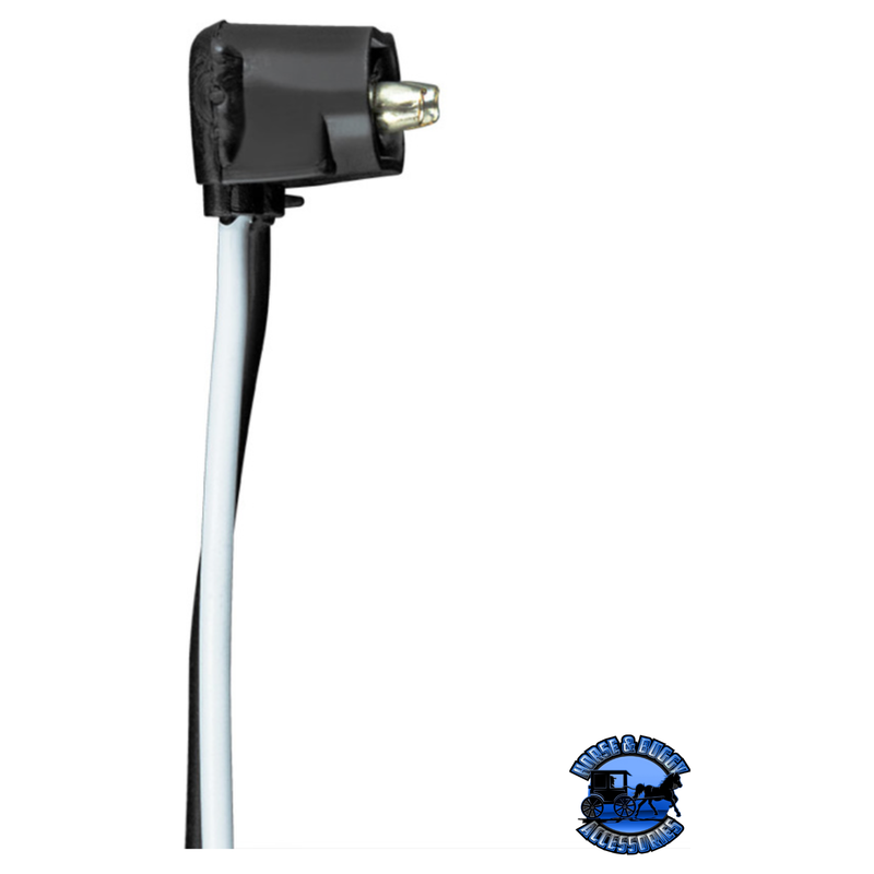 2 WIRE PIGTAIL WITH 2 PRONG VERTICAL STYLE PLUG-6" LEAD #34255P plug Lavender