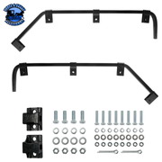 BLACK ANGLED MUD FLAP HANGERS WITH MOUNTING HARDWARE (Choose Coil) MUD FLAP HANGERS No Coil Light Gray