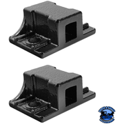 BLACK ANGLED MUD FLAP HANGERS WITH MOUNTING HARDWARE (Choose Coil) MUD FLAP HANGERS No Coil,Single Coil Dark Slate Gray