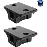 BLACK ANGLED MUD FLAP HANGERS WITH MOUNTING HARDWARE (Choose Coil) MUD FLAP HANGERS No Coil,Single Coil Dark Slate Gray