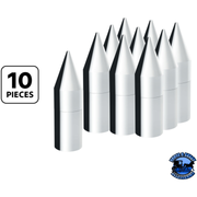 33MM X 7-1/8" CHROME PLASTIC TALL SPIKE NUT COVER - THREAD-ON (10 PCS) #10372 NUT COVER Light Gray
