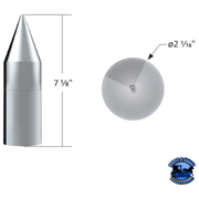 33MM X 7-1/8" CHROME PLASTIC TALL SPIKE NUT COVER - THREAD-ON (10 PCS) #10372 NUT COVER Dark Gray