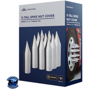 33MM X 7-1/8" CHROME PLASTIC TALL SPIKE NUT COVER - THREAD-ON (10 PCS) #10372 NUT COVER Gray