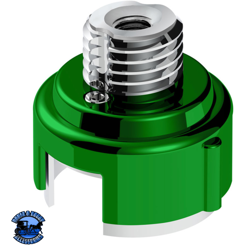 M30X3.5 THREAD-ON GEARSHIFT ADAPTER W/LED MOUNT FOR EATON-FULLER 13/15/18 SPEED (Choose Color) Adapter Green Light Gray