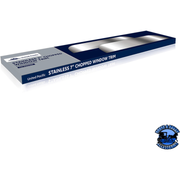 STAINLESS 7" CHOPPED WINDOW TRIM FOR 2005+ PETERBILT 379/386/389 #29096 Window Trim Gray