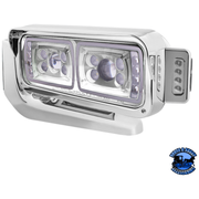 10 HIGH POWER LED PROJECTION HEADLIGHT ASSEMBLY WITH MOUNTING ARM & TURN SIGNAL SIDE POD (Choose Color) (Choose Side) LED Headlight Chrome / Driver's Side,Chrome / Passenger's Side,Black / Driver's Side,Black / Passenger's Side Gray