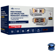 10 HIGH POWER LED PROJECTION HEADLIGHT ASSEMBLY WITH MOUNTING ARM & TURN SIGNAL SIDE POD (Choose Color) (Choose Side) LED Headlight Chrome / Driver's Side,Chrome / Passenger's Side,Black / Driver's Side,Black / Passenger's Side Midnight Blue