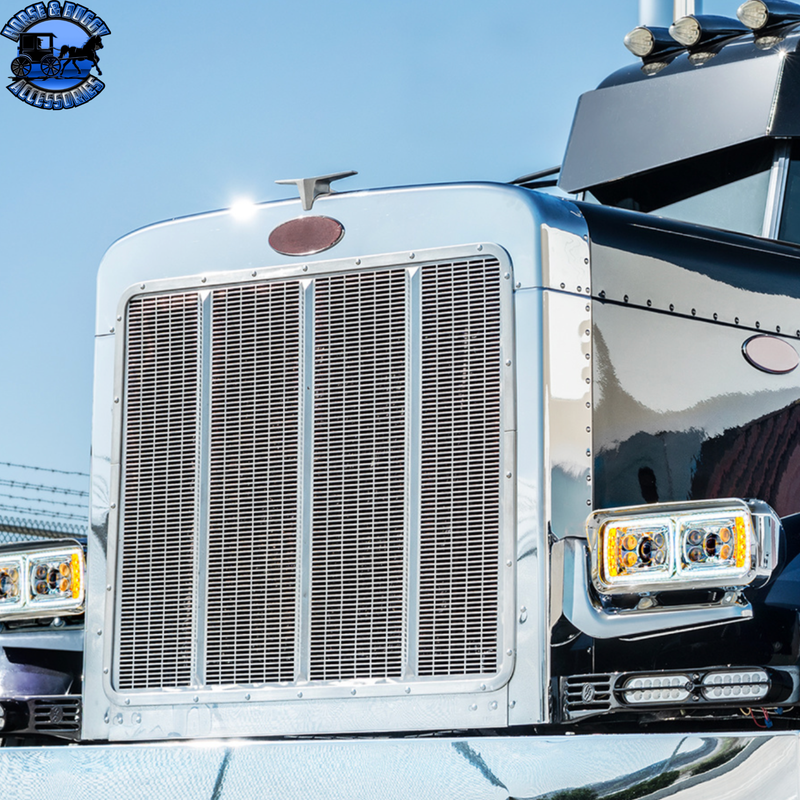 10 HIGH POWER LED PROJECTION HEADLIGHT ASSEMBLY WITH MOUNTING ARM & TURN SIGNAL SIDE POD (Choose Color) (Choose Side) LED Headlight Chrome / Driver's Side,Chrome / Passenger's Side,Black / Driver's Side,Black / Passenger's Side Light Steel Blue