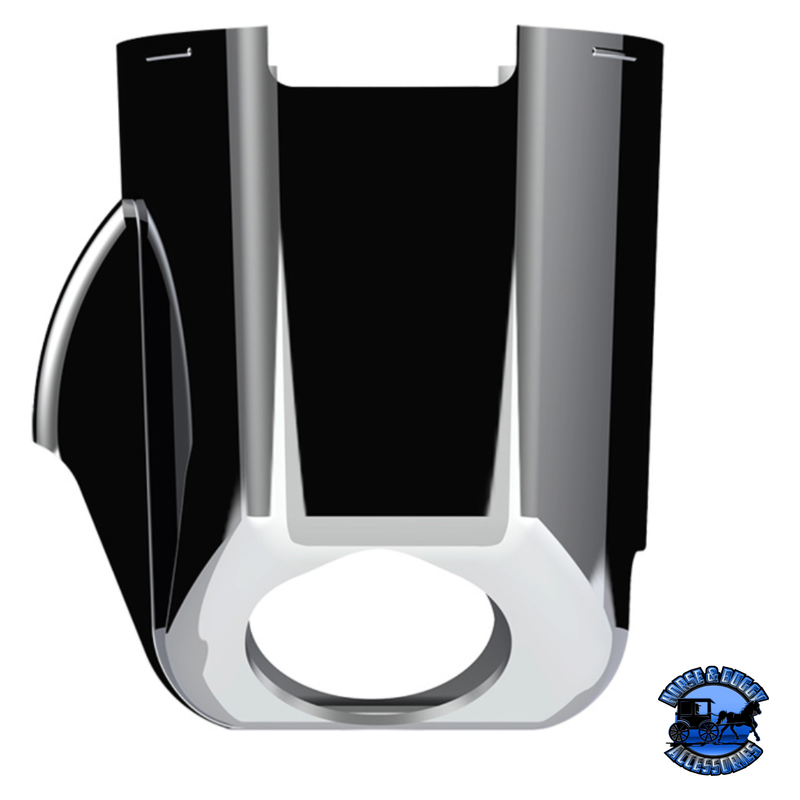 CHROME UPPER STEERING COLUMN COVER FOR 1997-2001 KENWORTH W900/T800 AND PETERBILT 379/378 #40905 Upper Steering Cover Column Black