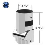 CHROME MIDDLE STEERING COLUMN COVER FOR KENWORTH W900/T800 (1986-2002) & PETERBILT 379/378 (1994-1997) #40907 Steering Column Gray