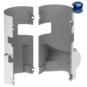 CHROME MIDDLE STEERING COLUMN COVER FOR KENWORTH W900/T800 (1986-2002) & PETERBILT 379/378 (1994-1997) #40907 Steering Column Dim Gray