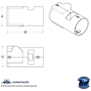 CHROME MIDDLE STEERING COLUMN COVER FOR KENWORTH W900/T800 (1986-2002) & PETERBILT 379/378 (1994-1997) #40907 Steering Column Dark Slate Gray