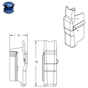 CHROME PLASTIC MID STEERING COLUMN COVER FOR PETERBILT 379/378 (1998-2005), 335 (2005-2010), 330 (2000-2010) #40949 Mid Steering Column Cover Dark Slate Gray