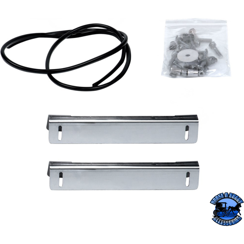 430 STAINLESS STEEL BUG SHIELD FOR PETERBILT 379 LONG HOOD #29019 BUG SHIELD Gray