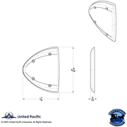 POLISHED ALUMINUM HEADLIGHT TURN SIGNAL COVER KIT FOR PETERBILT (PAIR) #30419 Turn Signal Cover Dark Slate Gray