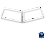 STAINLESS 3 PC. WINDSHIELD TRIM FOR 1987+ PETERBILT 379/386/388/389 #29130 Windshield Light Gray