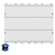 ALUMINUM BILLET STYLE GRILLE INSERT WITH VERTICAL BARS FOR PETERBILT 379 EXTENDED HOOD #21185 GRILLE Gray