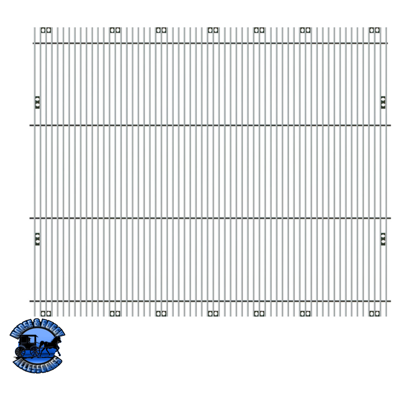ALUMINUM BILLET STYLE GRILLE INSERT WITH VERTICAL BARS FOR PETERBILT 379 EXTENDED HOOD #21185 GRILLE Gray