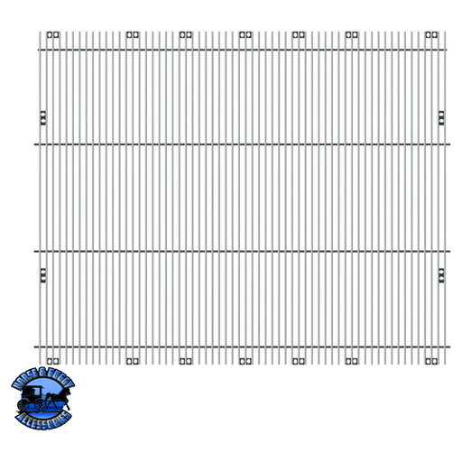 ALUMINUM BILLET STYLE GRILLE INSERT WITH VERTICAL BARS FOR PETERBILT 379 EXTENDED HOOD #21185 GRILLE Gray