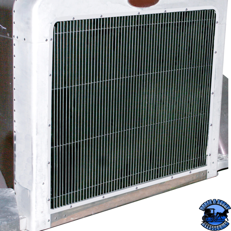 ALUMINUM BILLET STYLE GRILLE INSERT WITH VERTICAL BARS FOR PETERBILT 379 EXTENDED HOOD #21185 GRILLE Light Gray