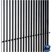 ALUMINUM BILLET STYLE GRILLE INSERT WITH VERTICAL BARS FOR PETERBILT 379 EXTENDED HOOD #21185 GRILLE Black