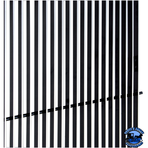 ALUMINUM BILLET STYLE GRILLE INSERT WITH VERTICAL BARS FOR PETERBILT 379 EXTENDED HOOD #21185 GRILLE Black