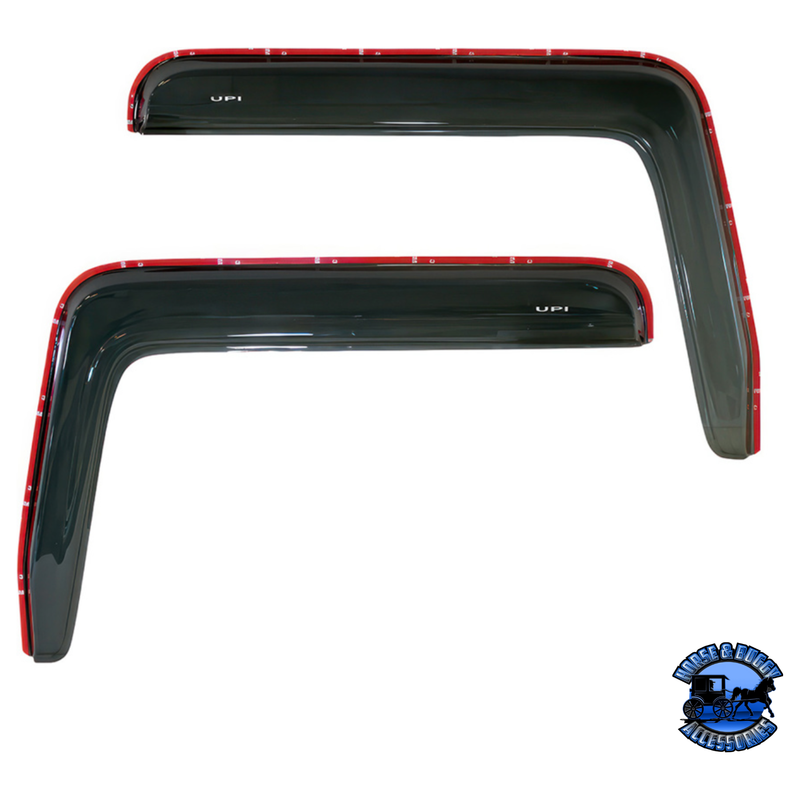 WINDOW VENT VISOR FOR PETERBILT 379 - SMOKE (PAIR) #91500 Window Vent Visor Dark Slate Gray