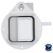 CHROME EXTERIOR SLEEPER DOOR HANDLE FOR PETERBILT 379/378/385 (1987-2005), 377/376/375 (1987-2000) (Choose Side) Exterior Door Handle Driver's Side Light Gray