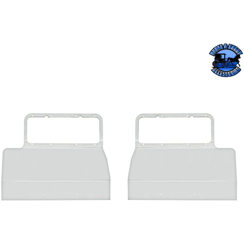 1986+ PETERBILT 378/379 STAINLESS FENDER GUARD WITH HEADLIGHT MOUNT #20584 FENDER GUARD Light Gray