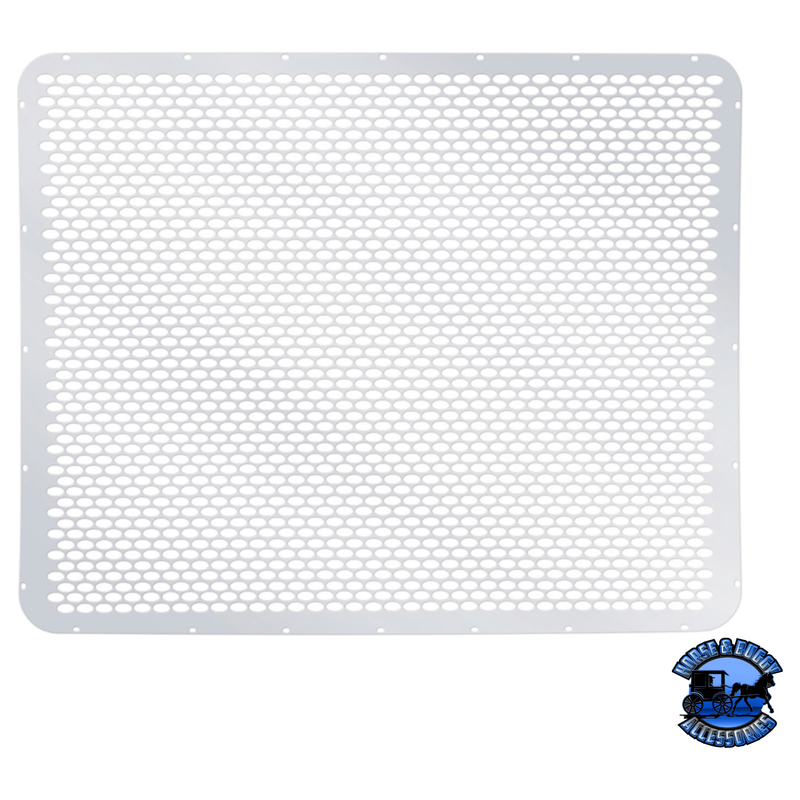 430 STAINLESS GRILLE MESH FOR PETERBILT 379 WITH SHORT HOOD - ALTERNATING OVAL HOLES #21064 Grille Light Gray