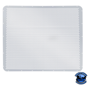 430 STAINLESS GRILLE MESH FOR PETERBILT 379 WITH EXTENDED HOOD - ALTERNATING ROUND HOLES #21063 Grille Light Gray
