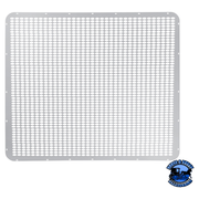 430 STAINLESS GRILLE MESH FOR PETERBILT 379 WITH EXTENDED HOOD - STRAIGHT OVAL HOLES #21062 Grille Light Gray