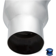 CHROME 58 DEGREE ANGLED EXHAUST ELBOWS FOR PETERBILT 379 (Choose Connection Size) exhaust elbow 5" O.D. to 5" O.D.,6" O.D. to 5" O.D.,7" O.D. to 5" O.D.,8" O.D. to 5" O.D. Black