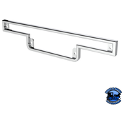 CHROME PLASTIC WARNING LIGHT PANEL BEZEL FOR 1990-2000 PETERBILT 379/378/377 (Choose Visor) Bezel Without,With Light Gray