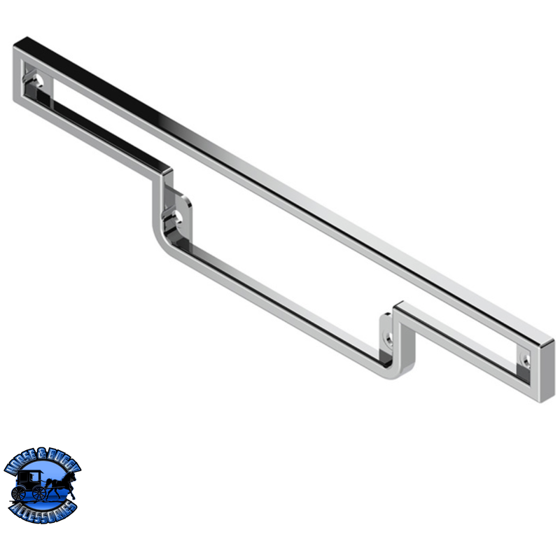 CHROME PLASTIC WARNING LIGHT PANEL BEZEL FOR 1990-2000 PETERBILT 379/378/377 (Choose Visor) Bezel Without,With Gray