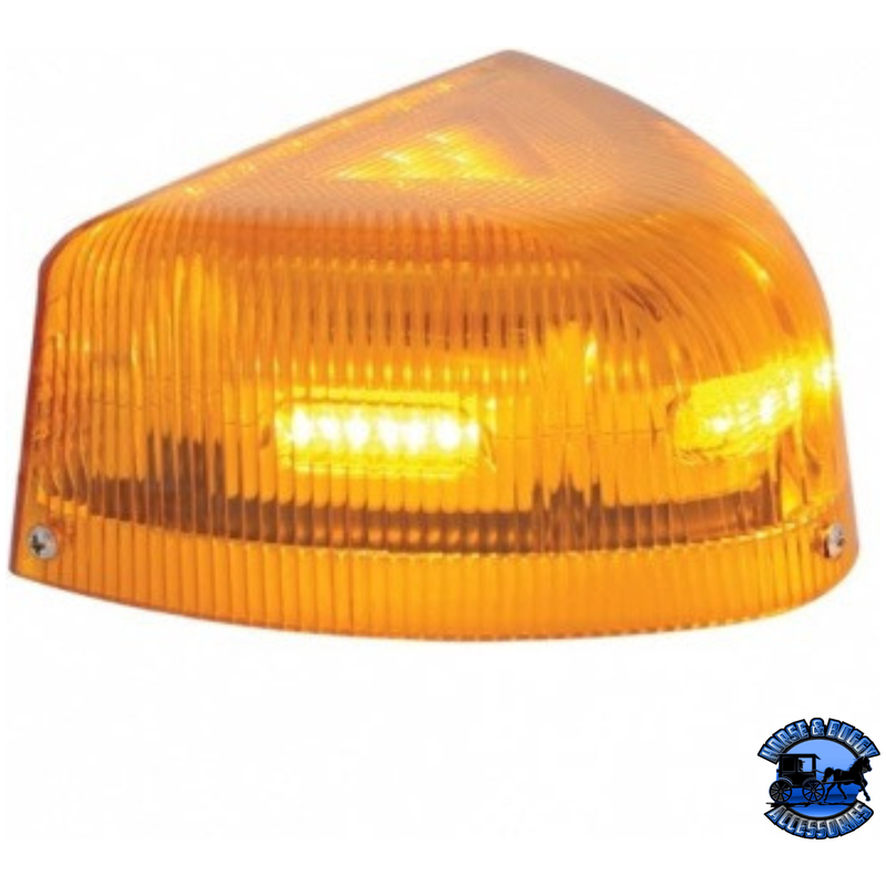 37 LED TURN SIGNAL LIGHT WITH CHROME BASE FOR 1987-2007 PETERBILT 379/378/357 (Choose Lens Color) TURN SIGNAL Amber,Clear Goldenrod