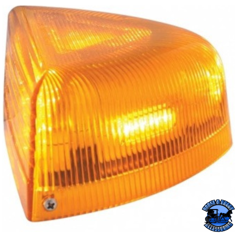 37 LED TURN SIGNAL LIGHT WITH CHROME BASE FOR 1987-2007 PETERBILT 379/378/357 (Choose Lens Color) TURN SIGNAL Amber,Clear Goldenrod