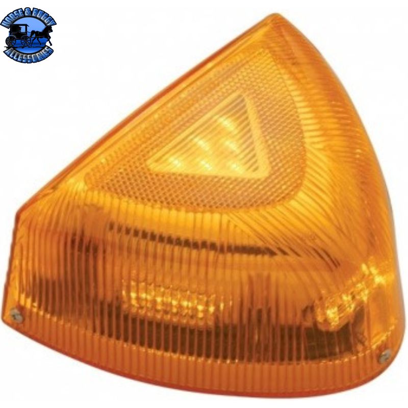 37 LED TURN SIGNAL LIGHT WITH CHROME BASE FOR 1987-2007 PETERBILT 379/378/357 (Choose Lens Color) TURN SIGNAL Amber,Clear Chocolate